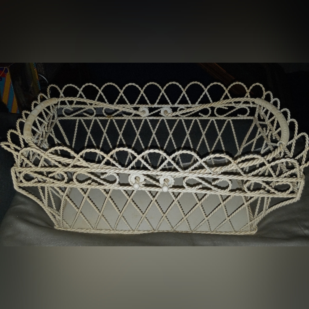 A pretty metal basket.